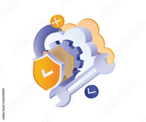 The process of maintaining cloud server security