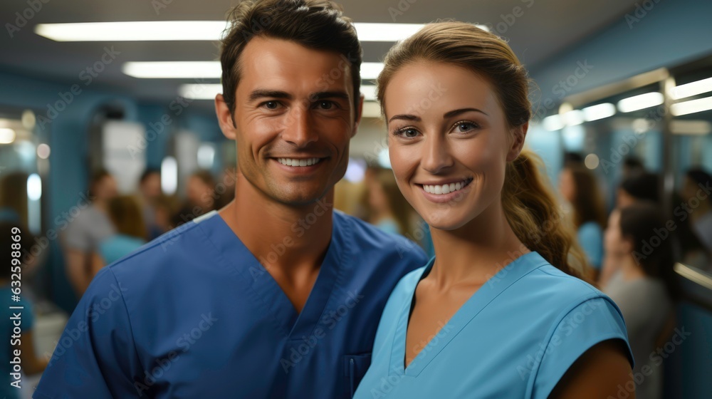 The smile of the medical staff. Generated by AI The smile of the medical staff. Generated by AI