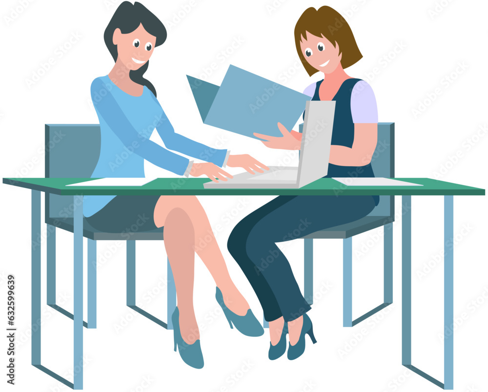 Office worker. Vector illustration. Teamwork fosters sense of camaraderie and shared accomplishments In team meeting, ideas are evaluated and decisions are reached collaboratively Office worker Office worker. Vector illustration. Teamwork fosters sense of camaraderie and shared accomplishments In team meeting, ideas are evaluated and decisions are reached collaboratively Office worker