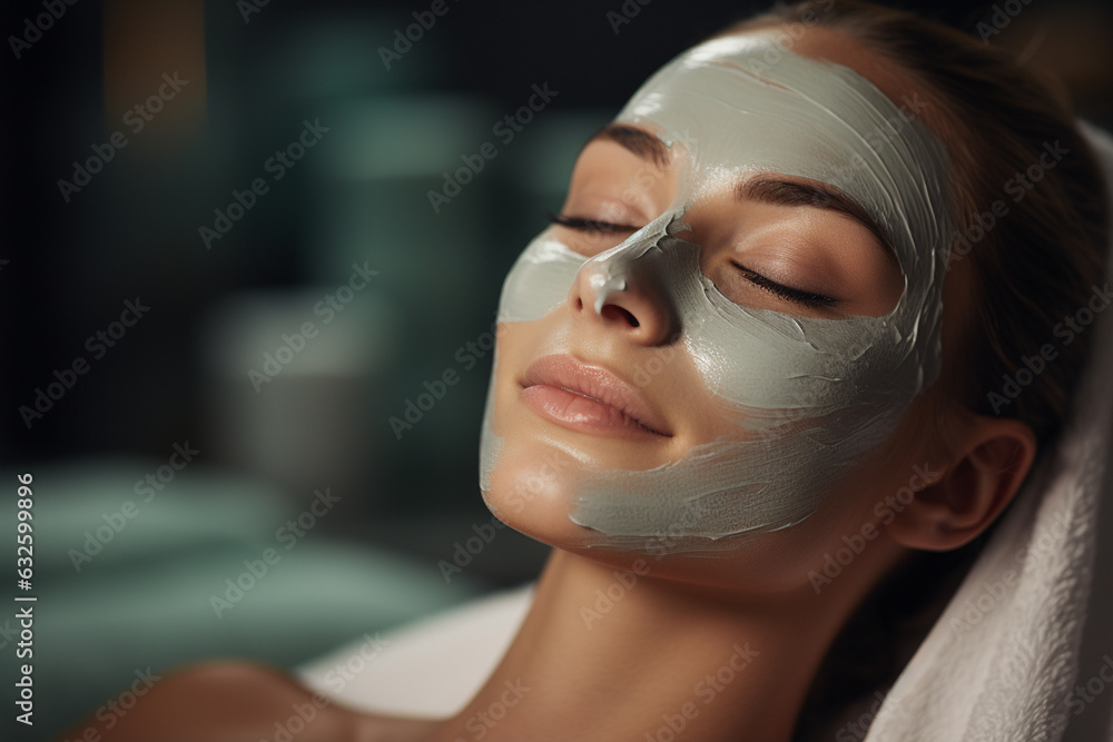 An elegant shot capturing a skincare specialist applying a high-quality moisturizing mask during a professional spa treatment Generative AI An elegant shot capturing a skincare specialist applying a high-quality moisturizing mask during a professional spa treatment Generative AI