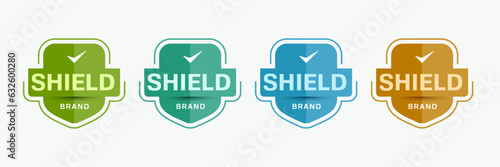 Shied logo company. Badge shield security design. Shield icon.