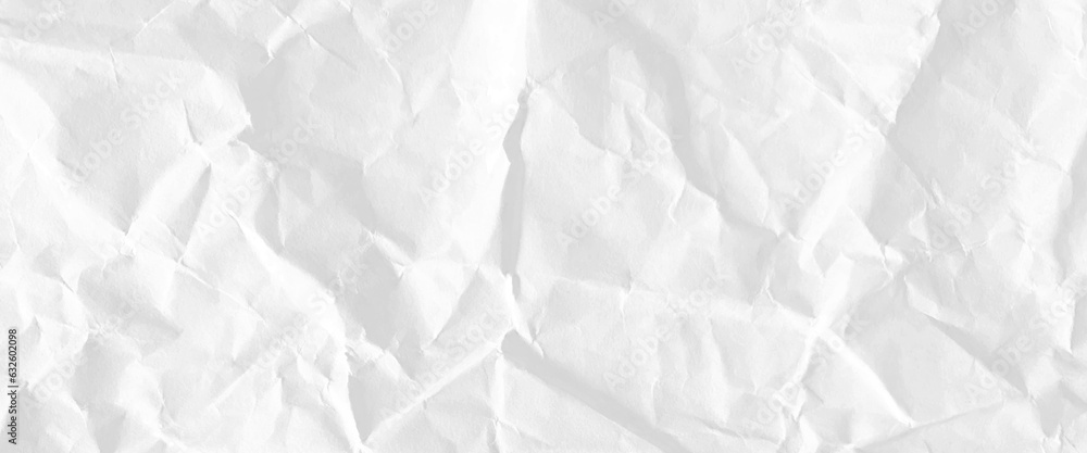White paper is crumpled, background for various purposes, horizontal view white paper texture and background, crumpled white paper texture background.
White paper is crumpled, background for various purposes, horizontal view white paper texture and background, crumpled white paper texture background.