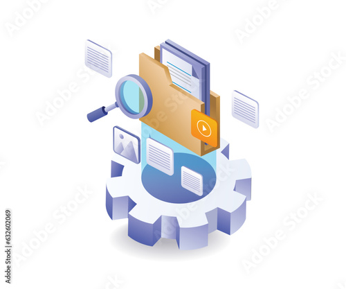 The process of processing data folders