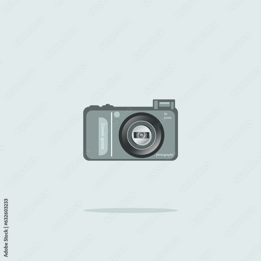 Vector Design Digital Camera Animation Simple Pocket Flat Design Attractive EPS 10