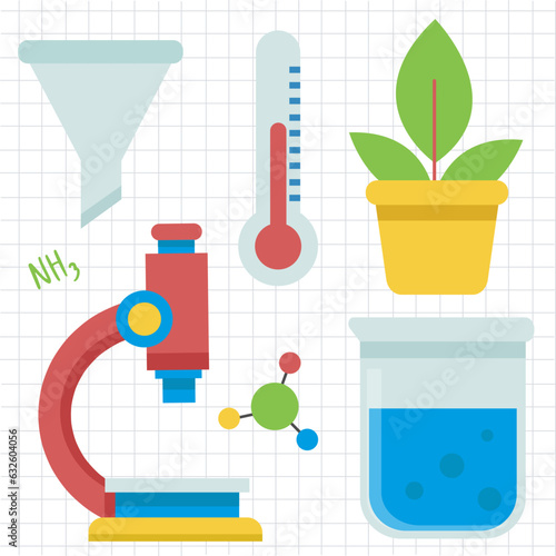 Testing equipments set for science experiments or measuring