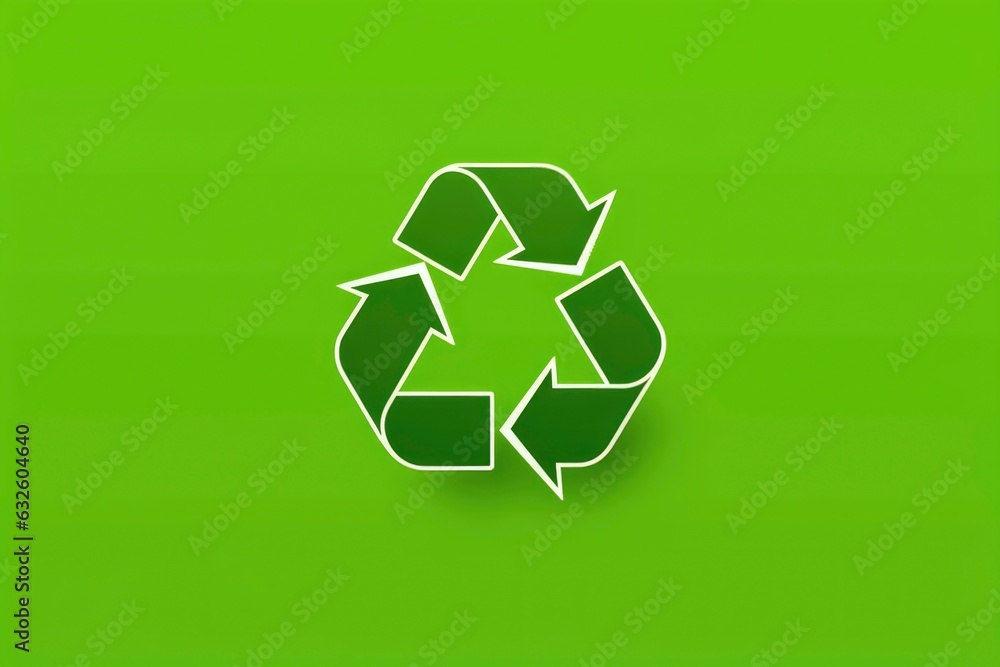Environmentally friendly recycling concept. 3D rendering of the green icon. Generated by AI Environmentally friendly recycling concept. 3D rendering of the green icon. Generated by AI