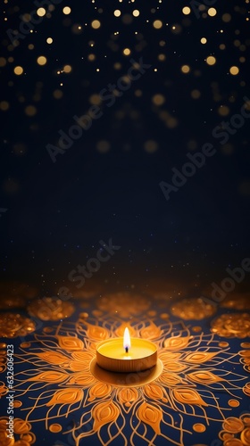 Diwali light festival banner background