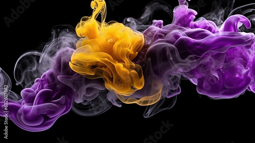 Rainbow Colored Dense Liquid Paint Smoky and Foggy Background AI Generative