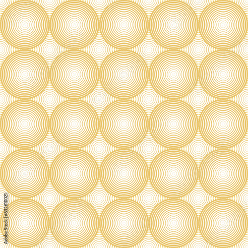 Golden background, geometric seamless luxury pattern made of lines as main elements.