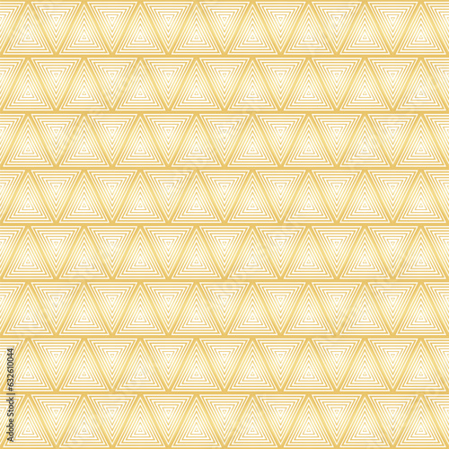 Golden background, geometric seamless luxury pattern made of lines as main elements.