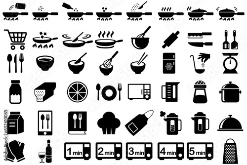 Vector icon illustration collection about cooking