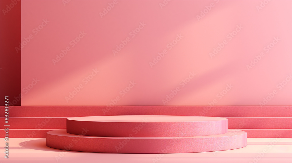 Obraz premium 3d luxury pink podium for your luxury product.Generative AI