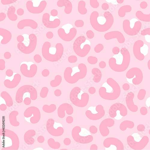 pastel pink cheetah pattern, seamless leopard print