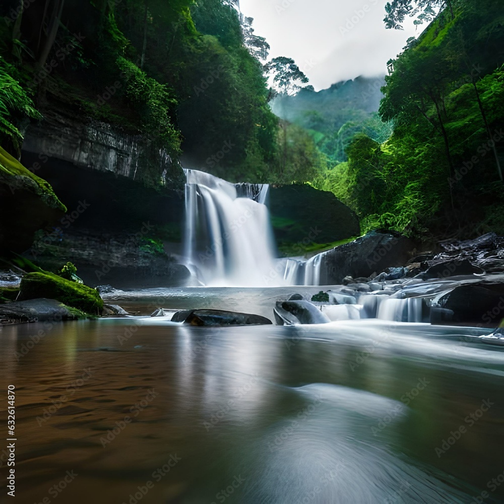 Obraz premium waterfall in the forest