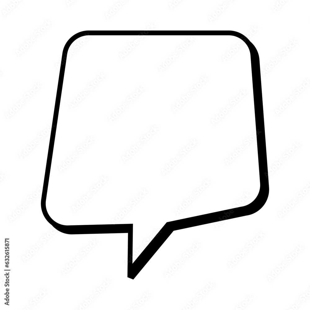 Speech bubble icon. Flat design. Isolated white background Speech bubble icon. Flat design. Isolated white background