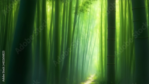 bamboo grove nature vibrant tropical rain forest