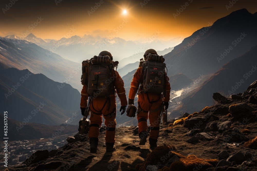 Humans on Mars fascinating concept of interplanetary exploration Humans on Mars fascinating concept of interplanetary exploration