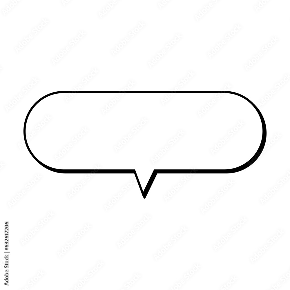 Speech bubble icon. Flat design. Isolated white background Speech bubble icon. Flat design. Isolated white background
