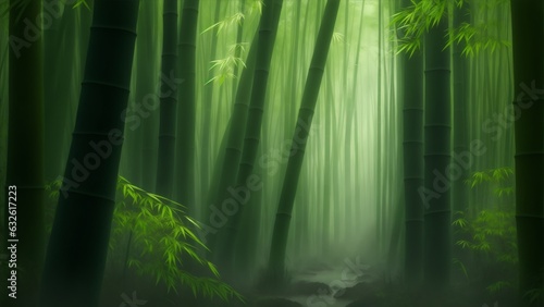 bamboo grove nature vibrant tropical rain forest