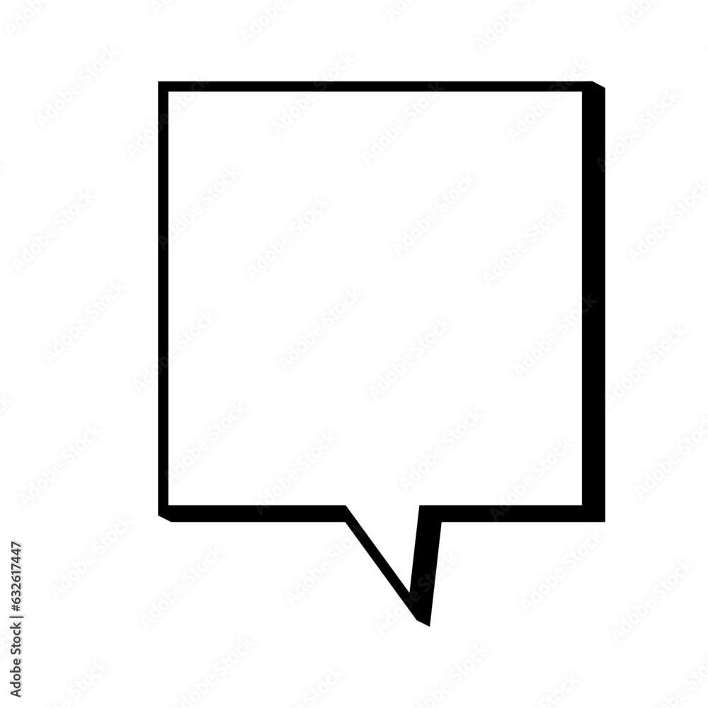Speech bubble icon. Flat design. Isolated white background Speech bubble icon. Flat design. Isolated white background