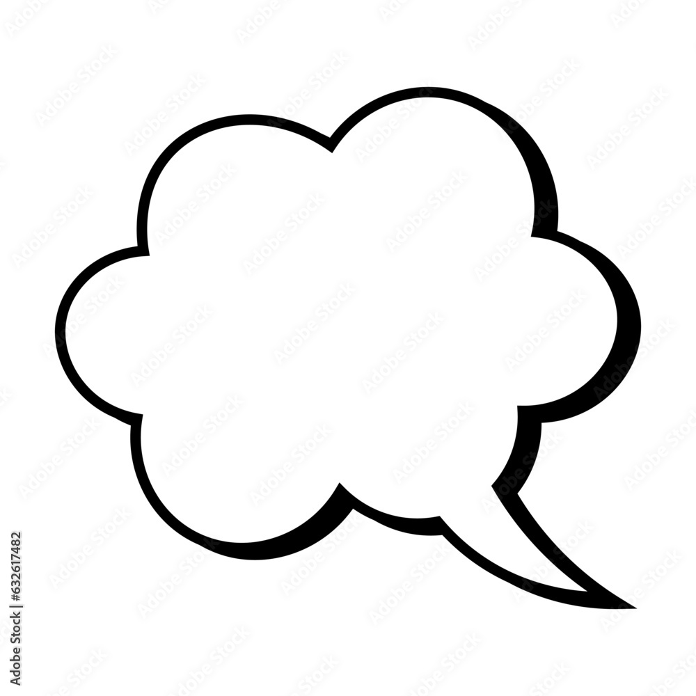 Speech bubble icon. Flat design. Isolated white background Speech bubble icon. Flat design. Isolated white background