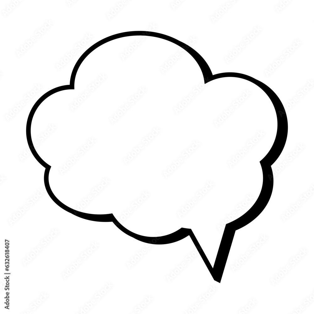Speech bubble icon. Flat design. Isolated white background Speech bubble icon. Flat design. Isolated white background