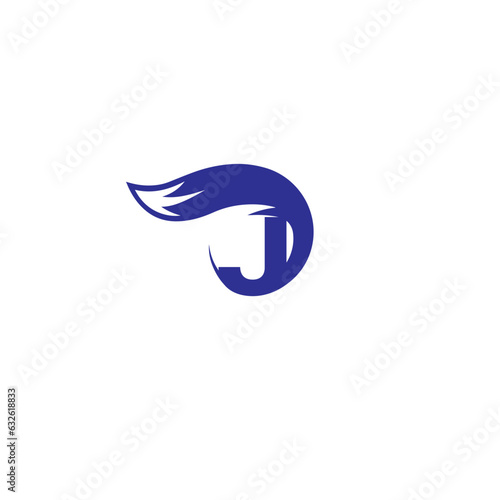   FOX creative modern logo and  J letter logo  simple design with vector graphic.