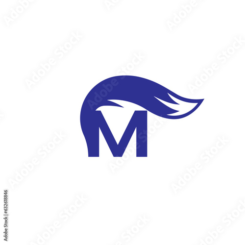  FOX creative modern logo and  M letter logo  simple design with vector graphic.