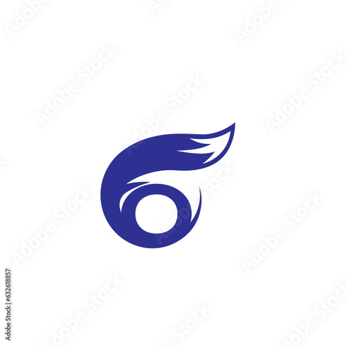   FOX creative modern logo and  O letter logo  simple design with vector graphic.