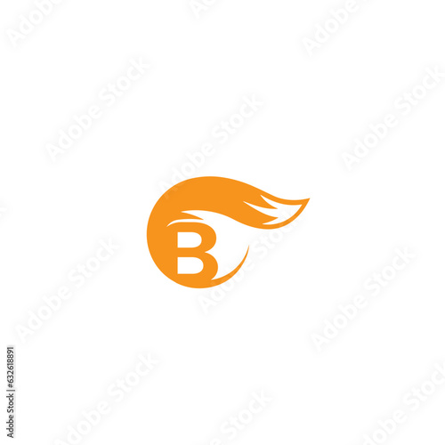   FOX creative modern logo and  B letter logo  simple design with vector graphic.