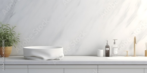 White bathroom interior.