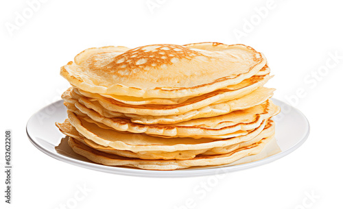 Pancakes isolated on transparent background. PNG file, cut out