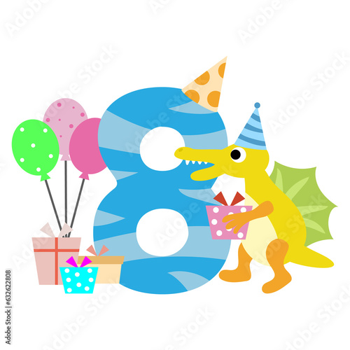 Happy Birthday dinosaur Clipart. party dino