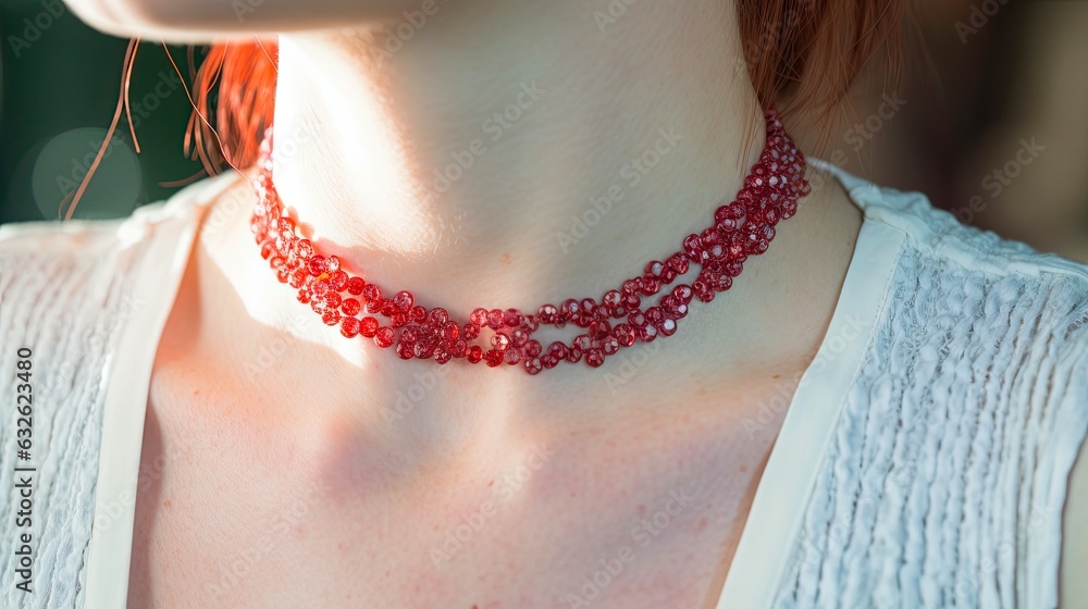 Caucasian Female with Irritant Contact Dermatitis Rash on Chest and