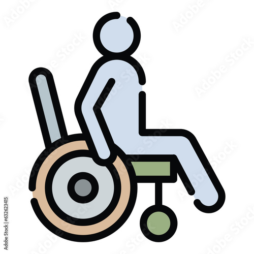 A chair fitted with wheels for use who is unable to walk 