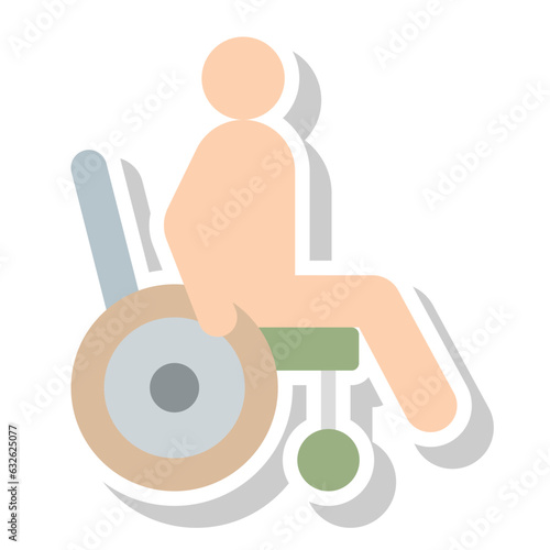 A chair fitted with wheels for use who is unable to walk 