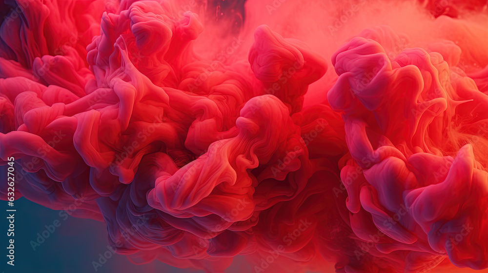 Red Dense Liquid Ink Smoky and Foggy Abstract Background AI Generative Red Dense Liquid Ink Smoky and Foggy Abstract Background AI Generative