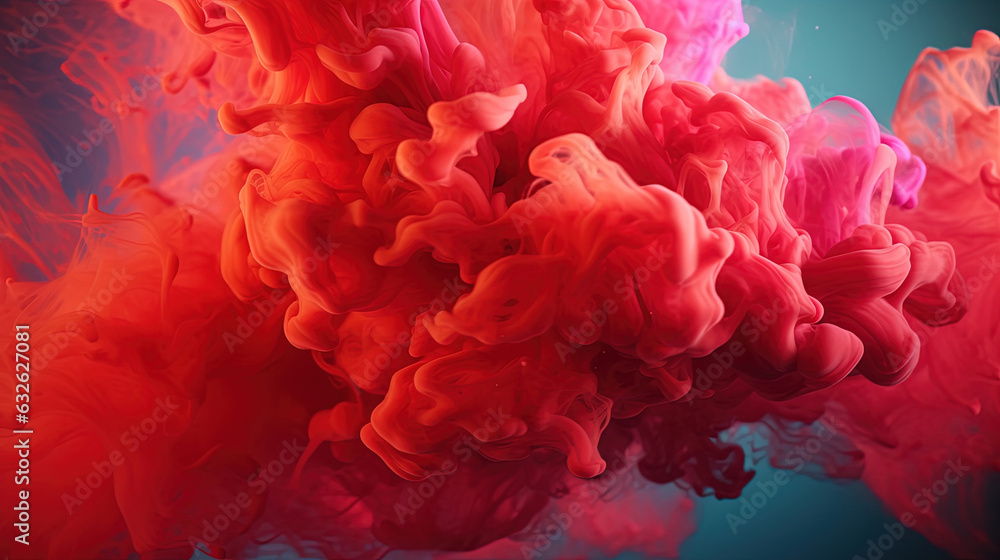 Red Color Liquid Paint Dense Smoky Abstract Misty Background AI Generative Red Color Liquid Paint Dense Smoky Abstract Misty Background AI Generative