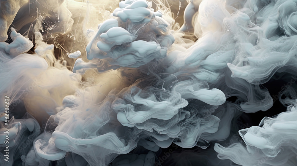 White-Grey Dense Liquid Paint Smoky and Foggy Abstract Background AI Generative White-Grey Dense Liquid Paint Smoky and Foggy Abstract Background AI Generative