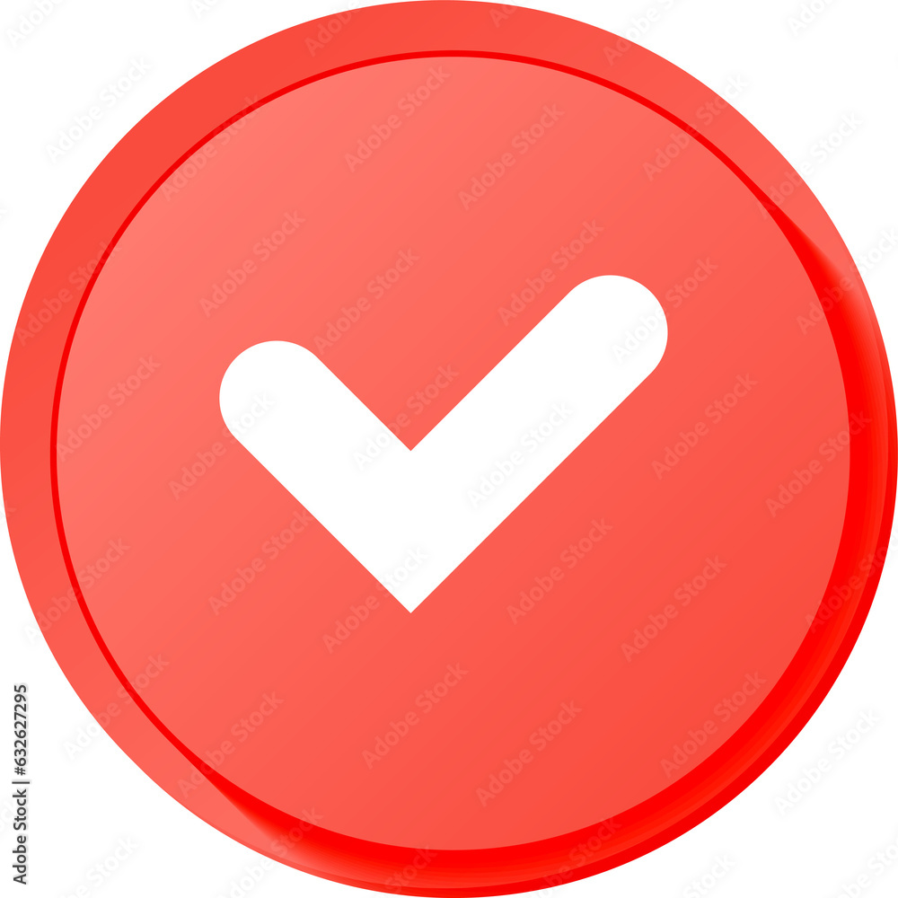 Checkmark and check icon. approve or deny line art for apps and ...