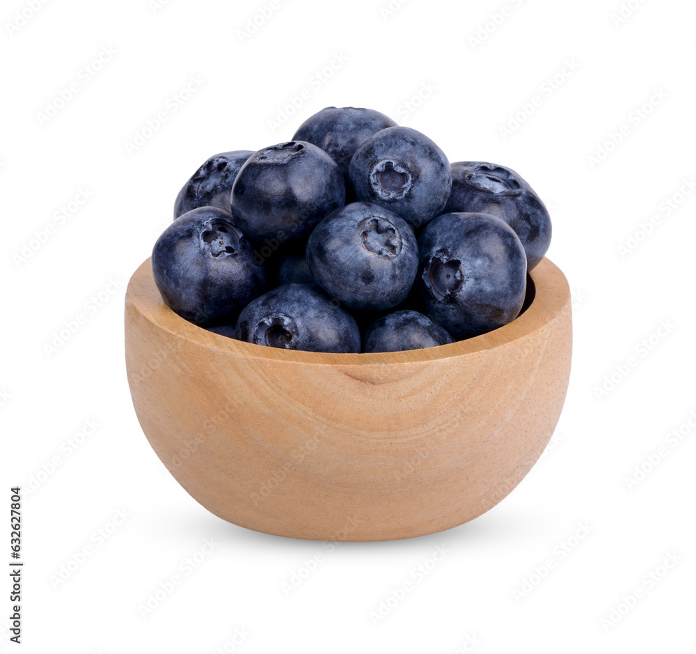 Fresh blueberry with leaves isolated on white background Fresh blueberry with leaves isolated on white background