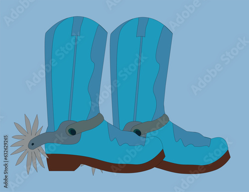 cowboy boots with spurs, wild west