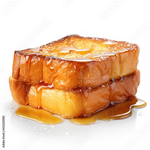 french toast isolated on white generative AI