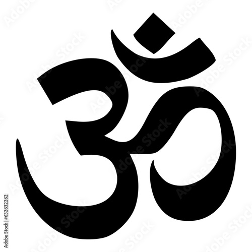 om symbol on white background