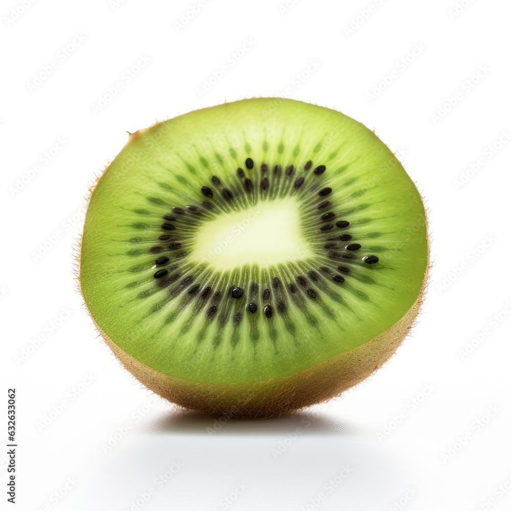 kiwi sliced isolated on white generative AI kiwi sliced isolated on white generative AI
