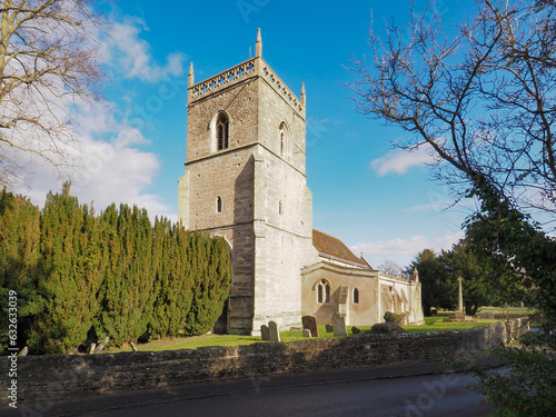 Church of St Augustine of Canterbury, an Anglican Church dating from the 12th century although its Gothic square west tower was built in about 1450, East Hendred, Oxfordshire, UK photo