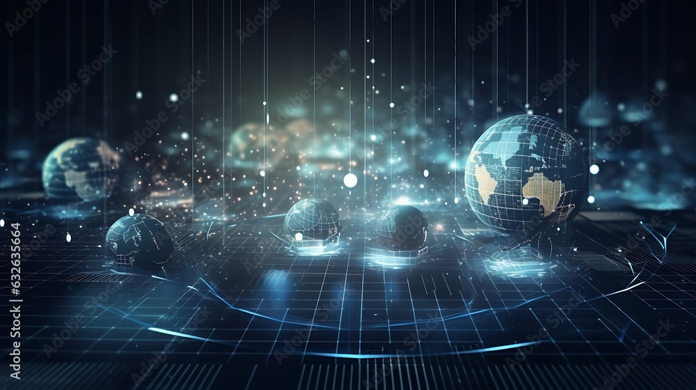 Obraz premium Finance and Money Technology Business Prosperity and Asset Management Background