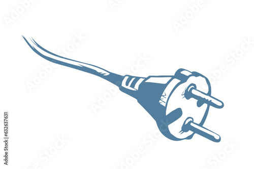 Vector drawing. Plug for electrical outlet