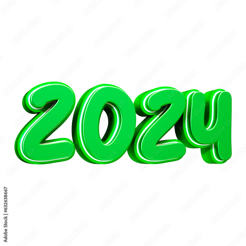 3d render font green style 3d render font green style