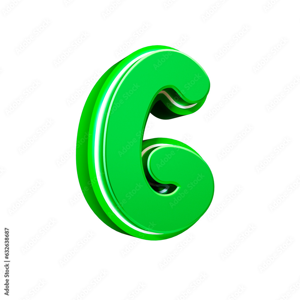 3d render font green style 3d render font green style